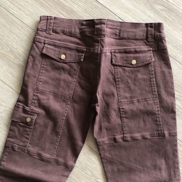 Y2K Trendy Chocolate Brown Military Cargo Pants - Picture 4 of 7